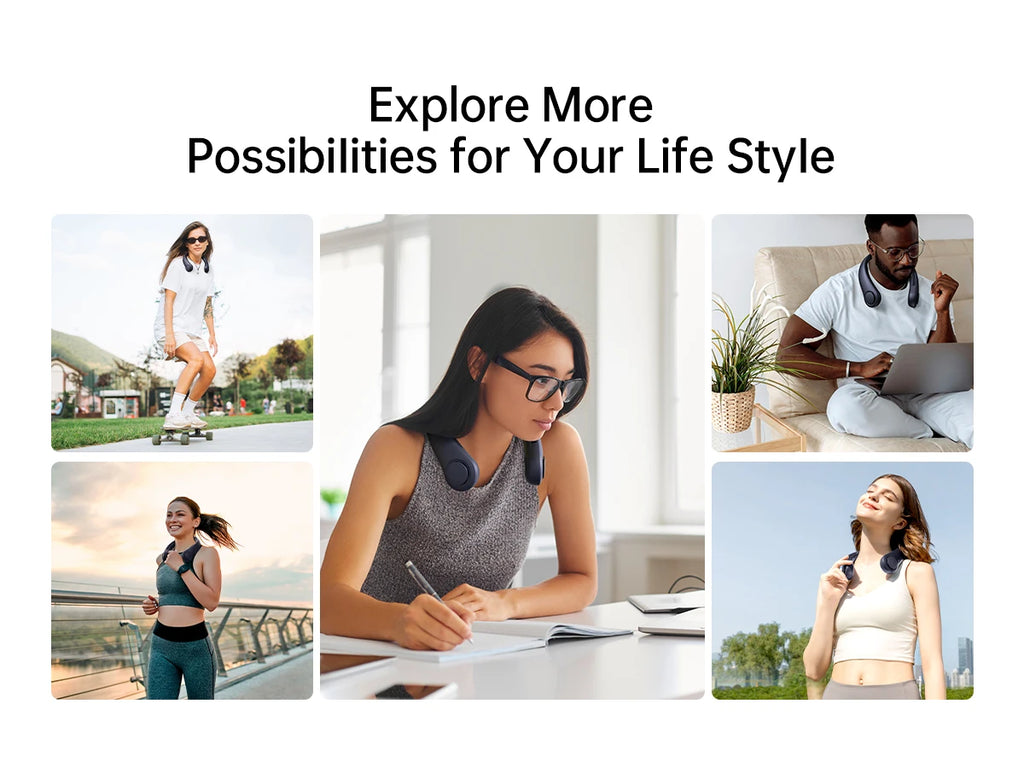 Portable handsfree Neck Fan