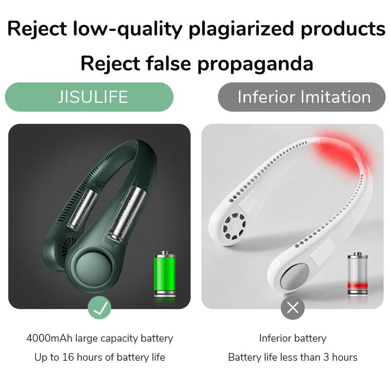 Portable handsfree Neck Fan