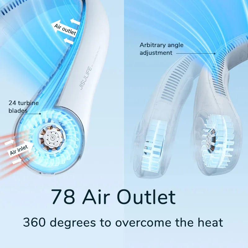Portable handsfree Neck Fan